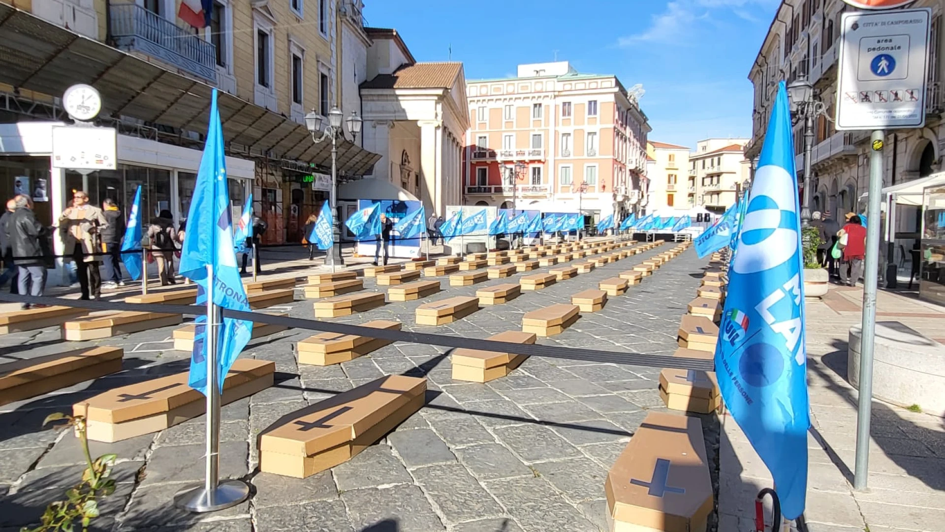 Campobasso: il presidente della Regione Roberti ha preso parte alla manifestazione promossa dalla Uil dal tema “Zero Morti sul lavoro”.